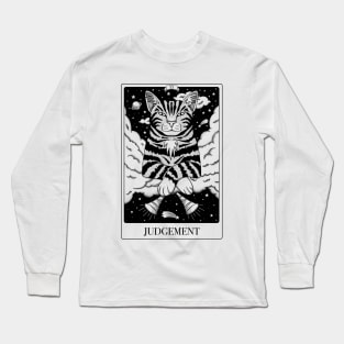 Judgement Tarot Card As A Very Judgemental Tabby Cat Long Sleeve T-Shirt